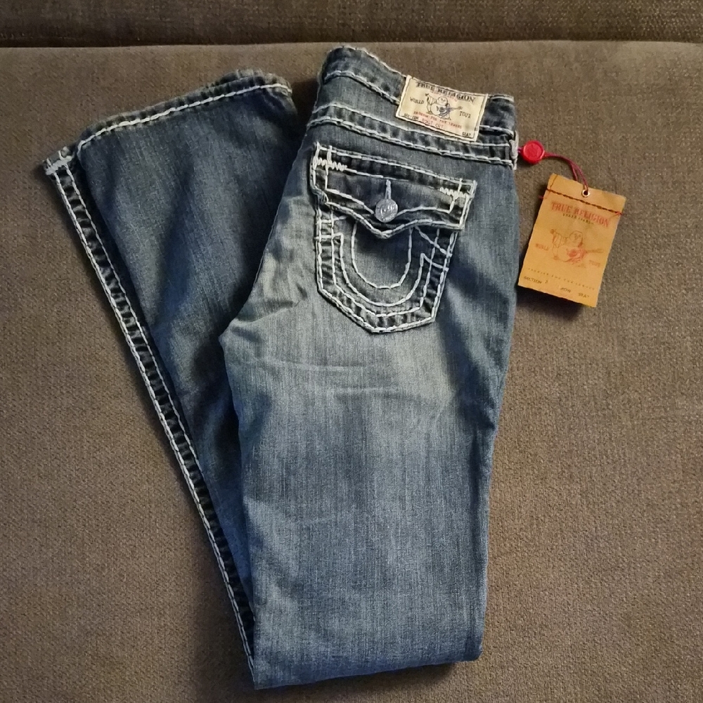 True Religion Women's Dark Blue Boot Cut Jeans